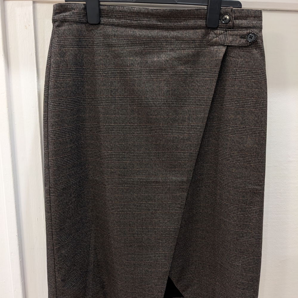 Banana Republic Brown Midi Wrap Skirt